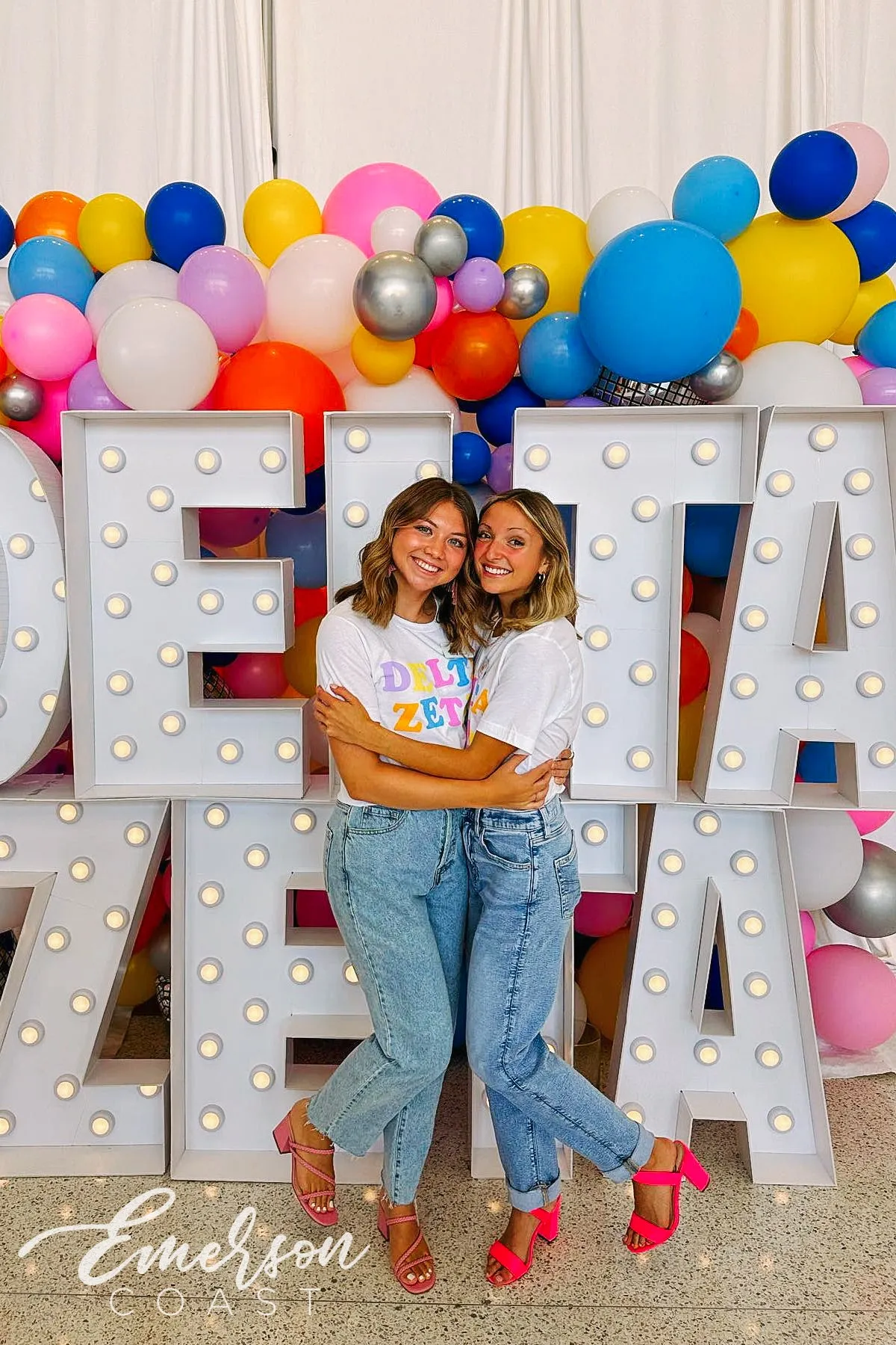 Delta Zeta Colorful Recruitment Tshirt