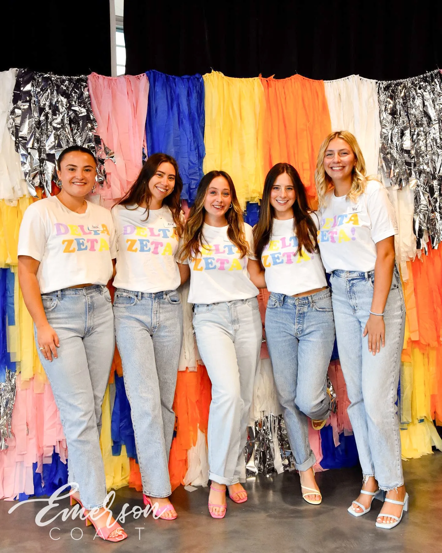 Delta Zeta Colorful Recruitment Tshirt
