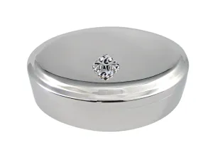 Detailed Celtic Cross Pendant Oval Trinket Jewelry Box