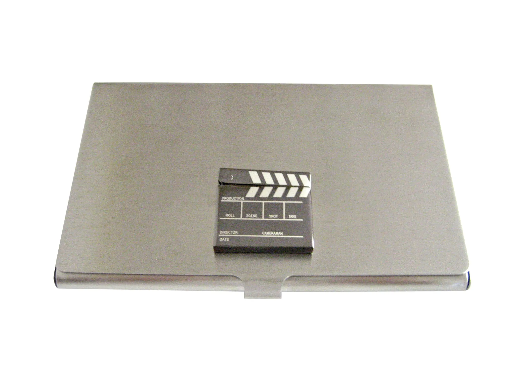 Detailed Film Clapper Hollywood Business Card Holder