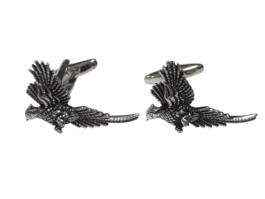 Detailed Flying Pheasant Bird Cufflinks