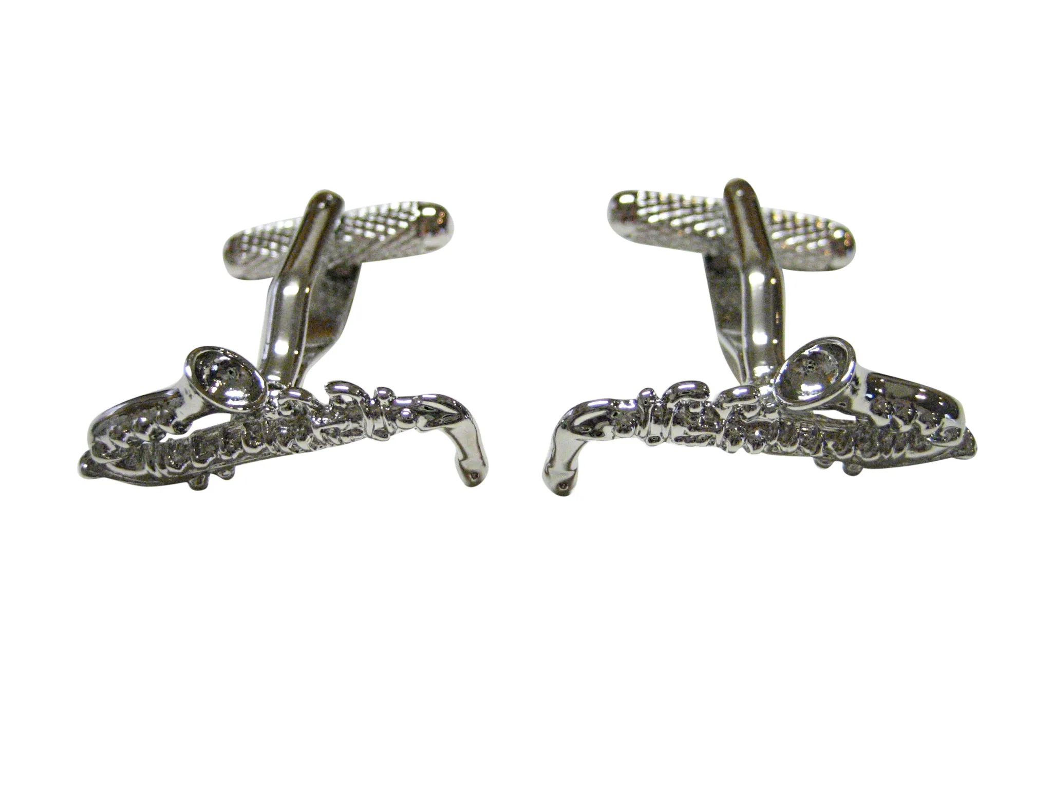 Detailed Saxophone Instrument Cufflinks