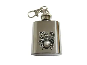 Detailed Spider Insect 1 Oz. Stainless Steel Key Chain Flask