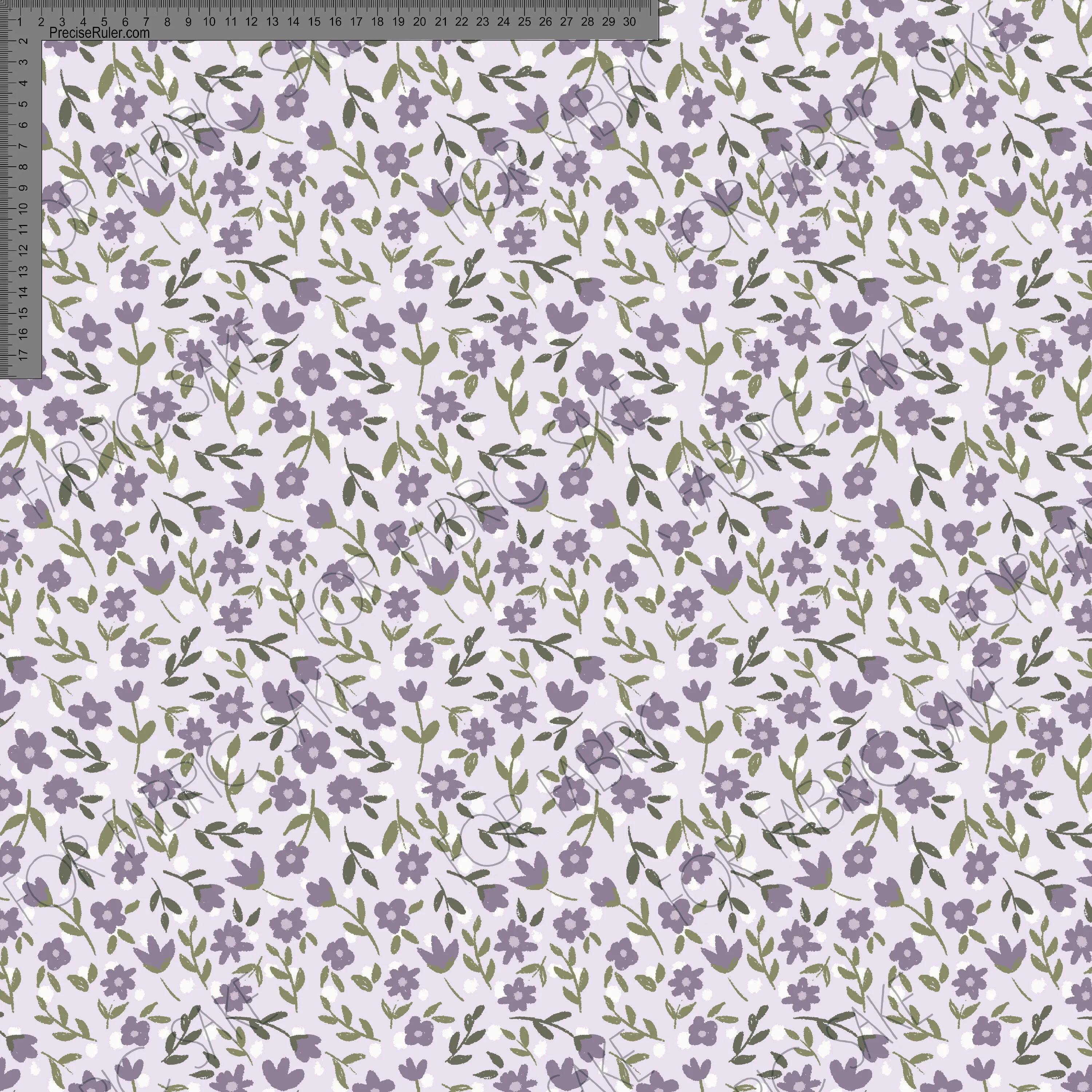 Ditsy Purple Floral on Lilac- Ashleigh Fish - Custom Pre Order
