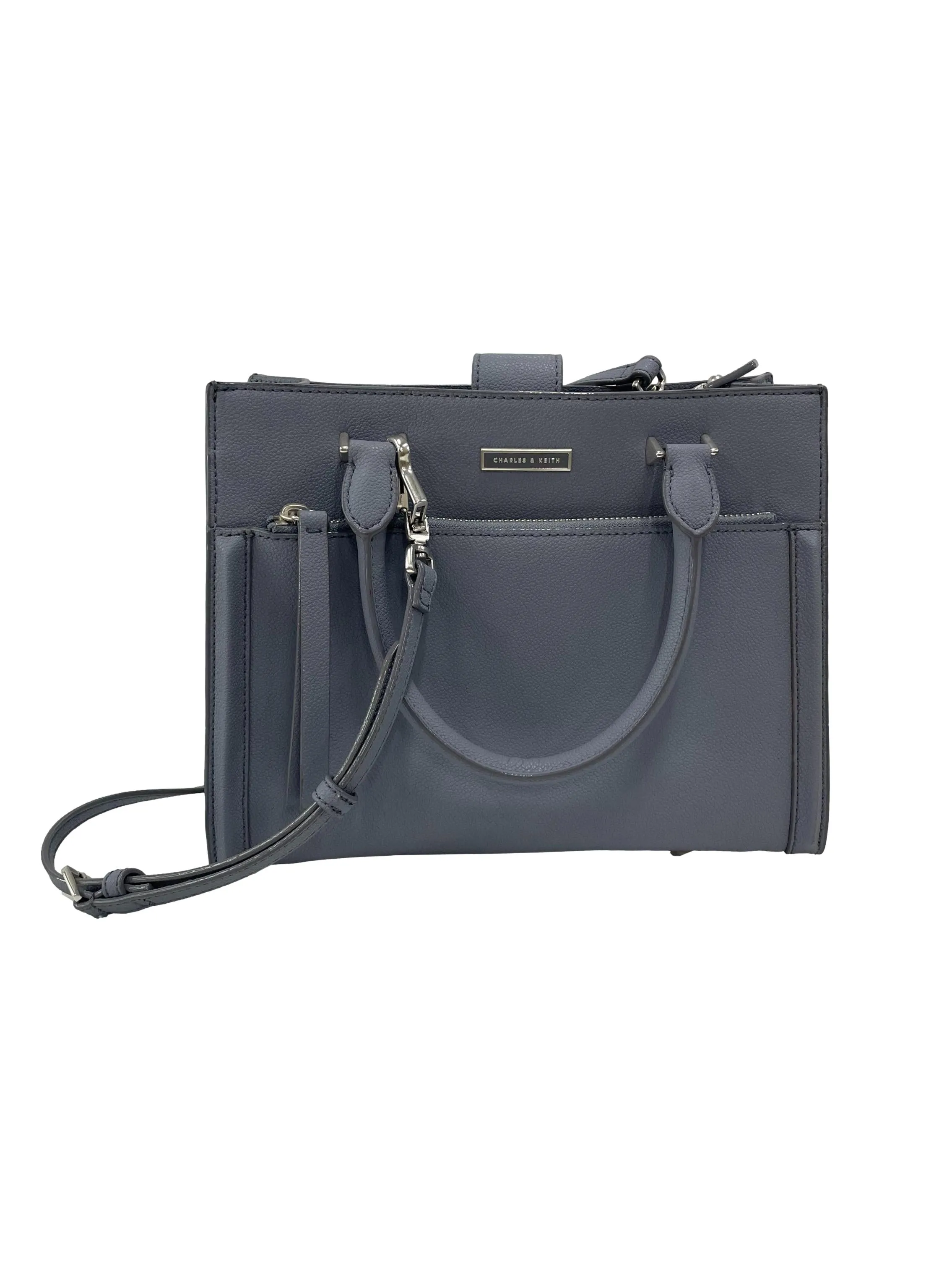 Double Handle Front Zip Tote