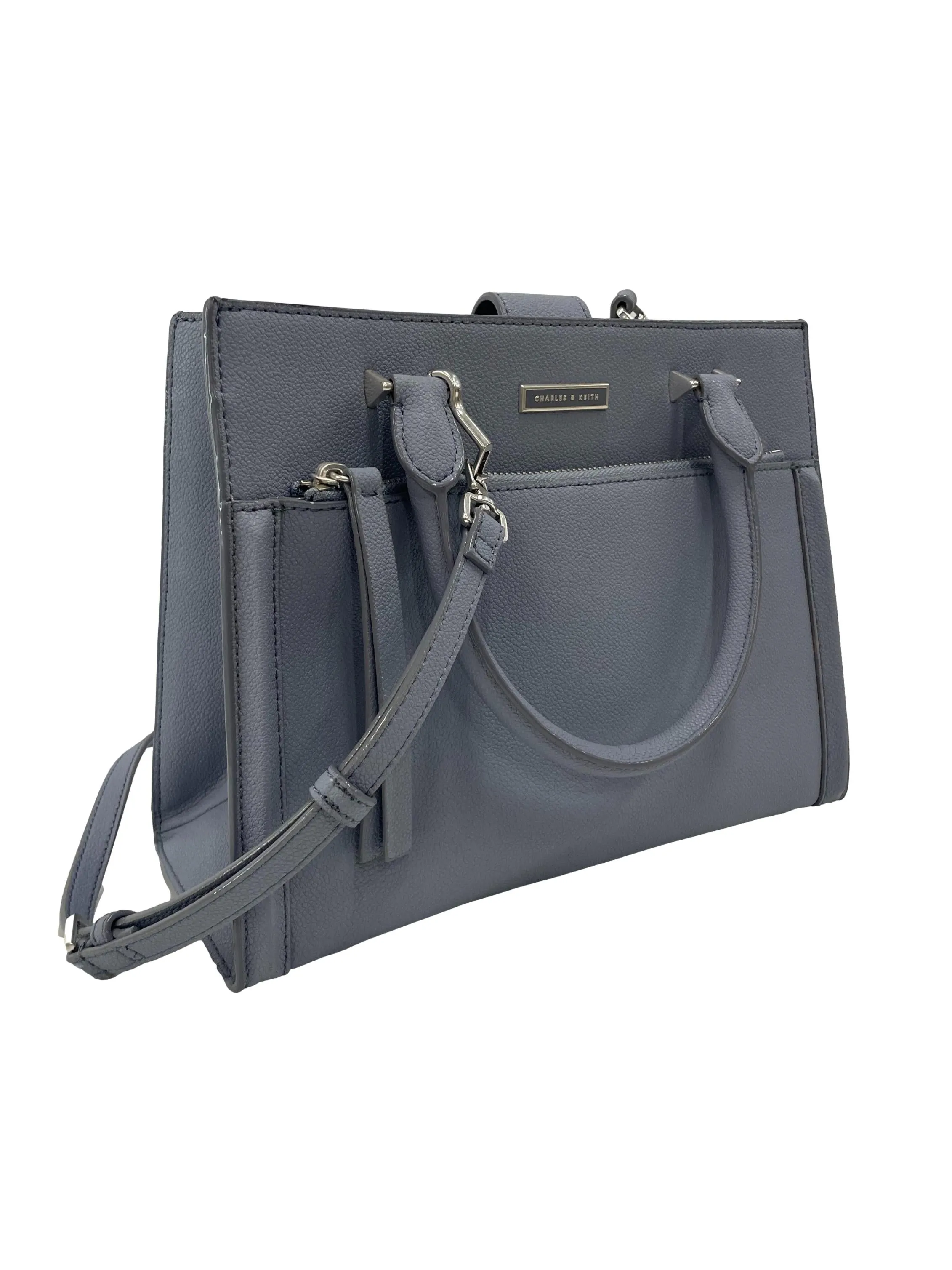 Double Handle Front Zip Tote