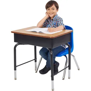 Early Childhood Resources Open Front Desk with Metal Book Box - RTA