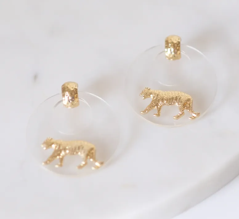 Easy Tiger Acrylic Earrings