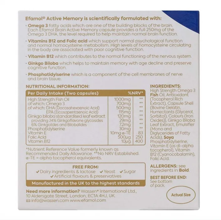 Efamol Active Memory 30's