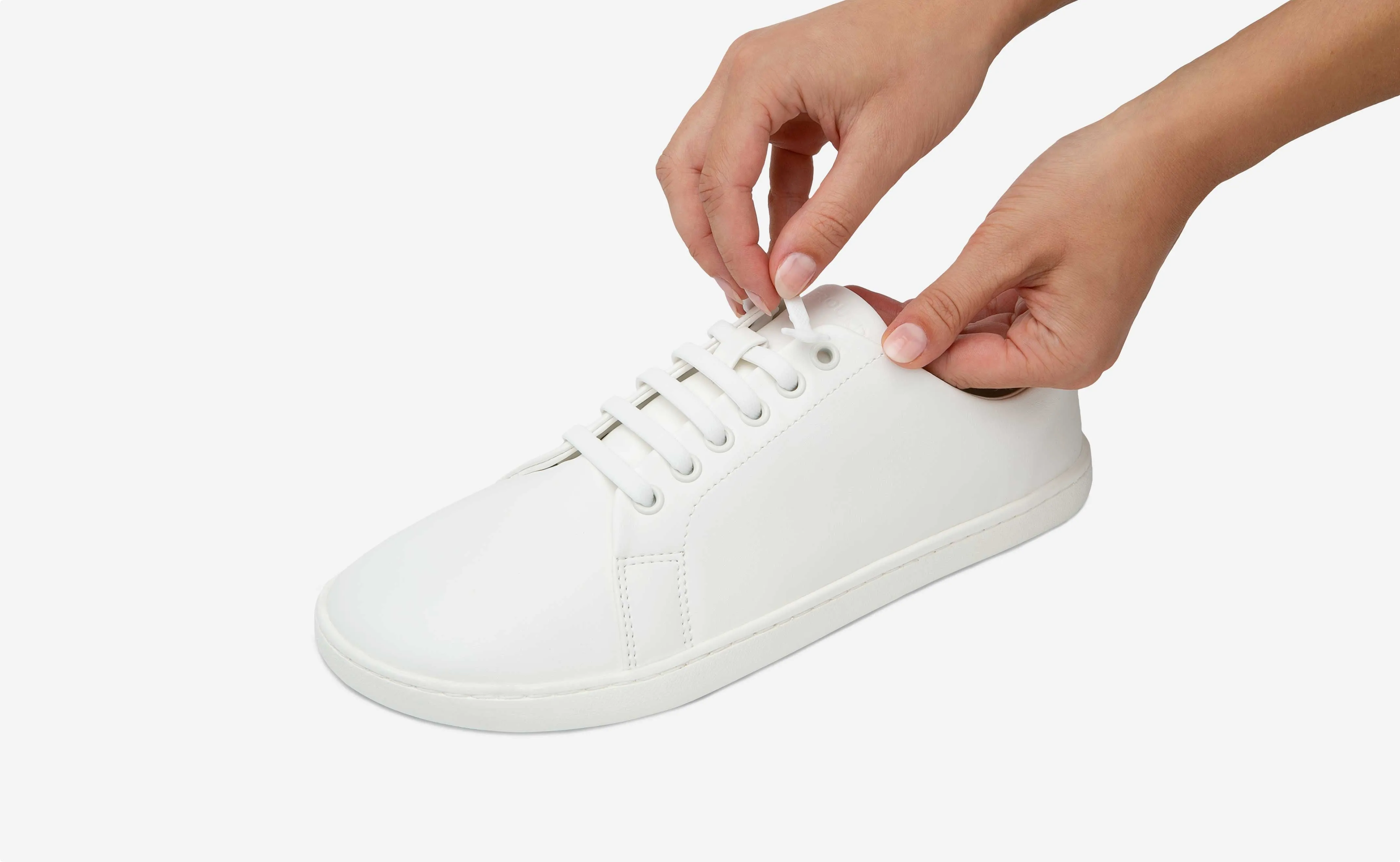 Elastische Schnürsenkel Silikon - White