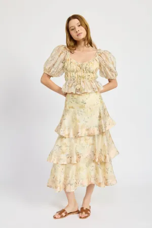Elliot Organza Maxi Skirt