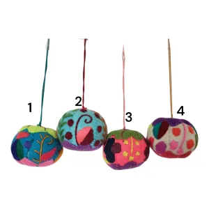 Embroidered Globe Ornament from Chiapas