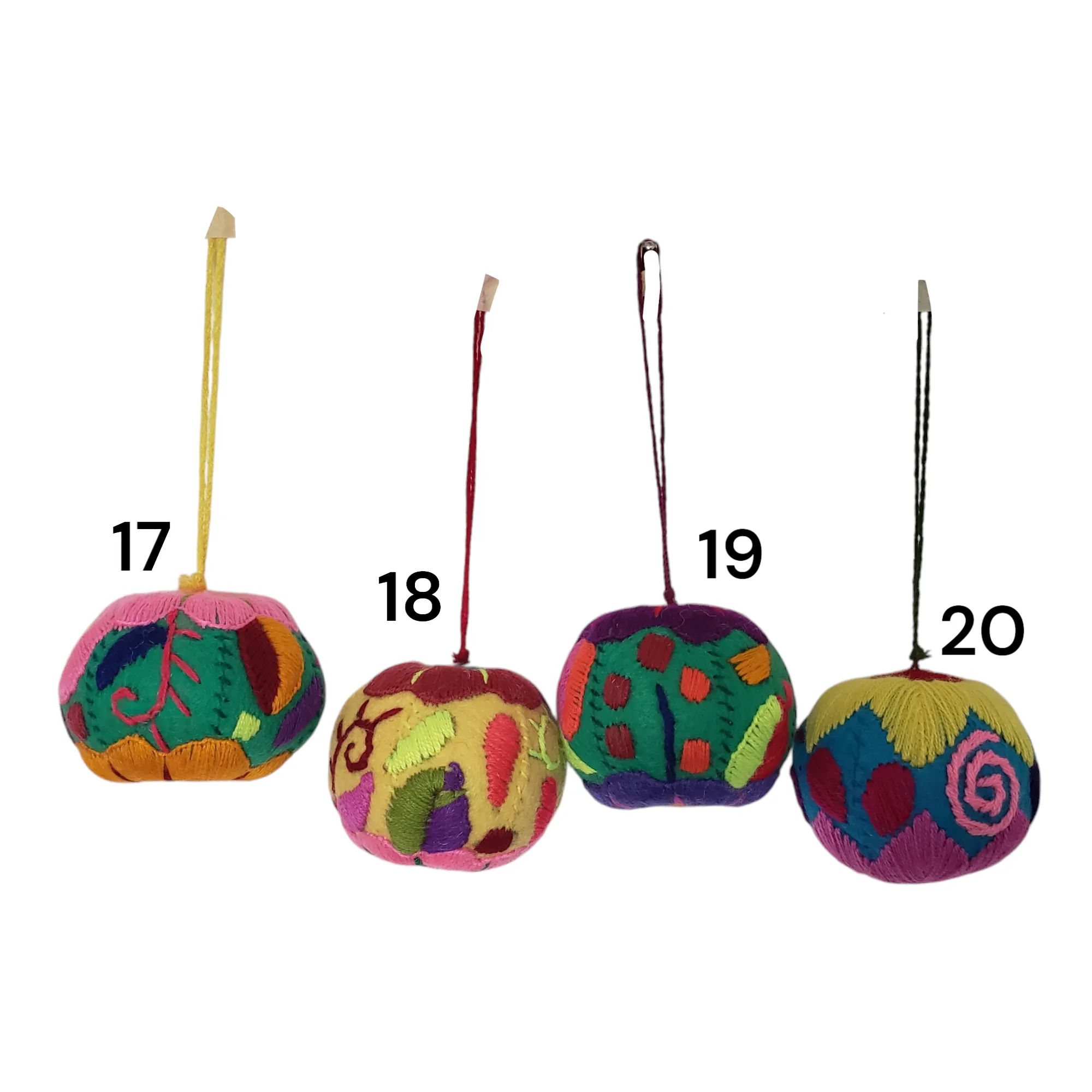 Embroidered Globe Ornament from Chiapas
