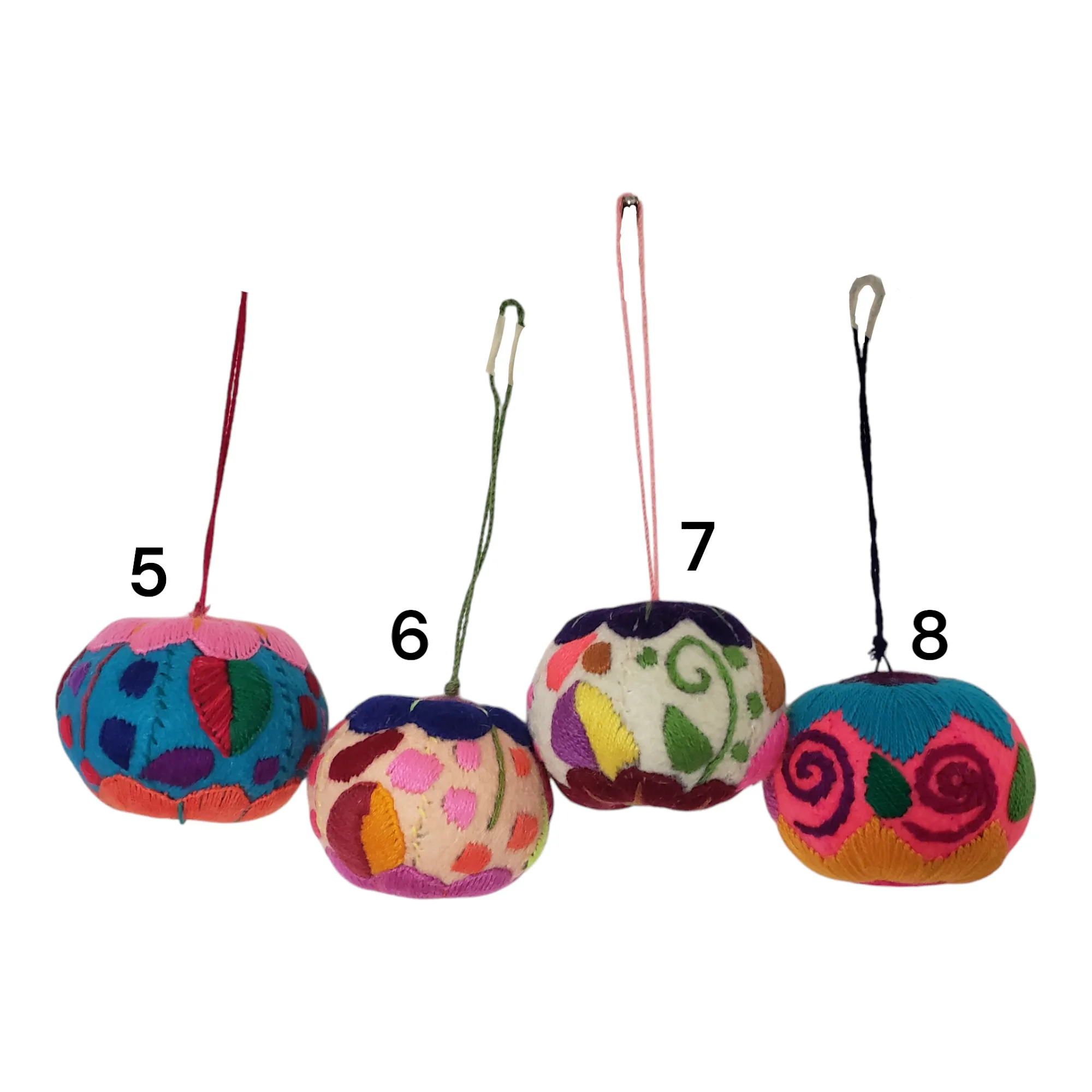 Embroidered Globe Ornament from Chiapas