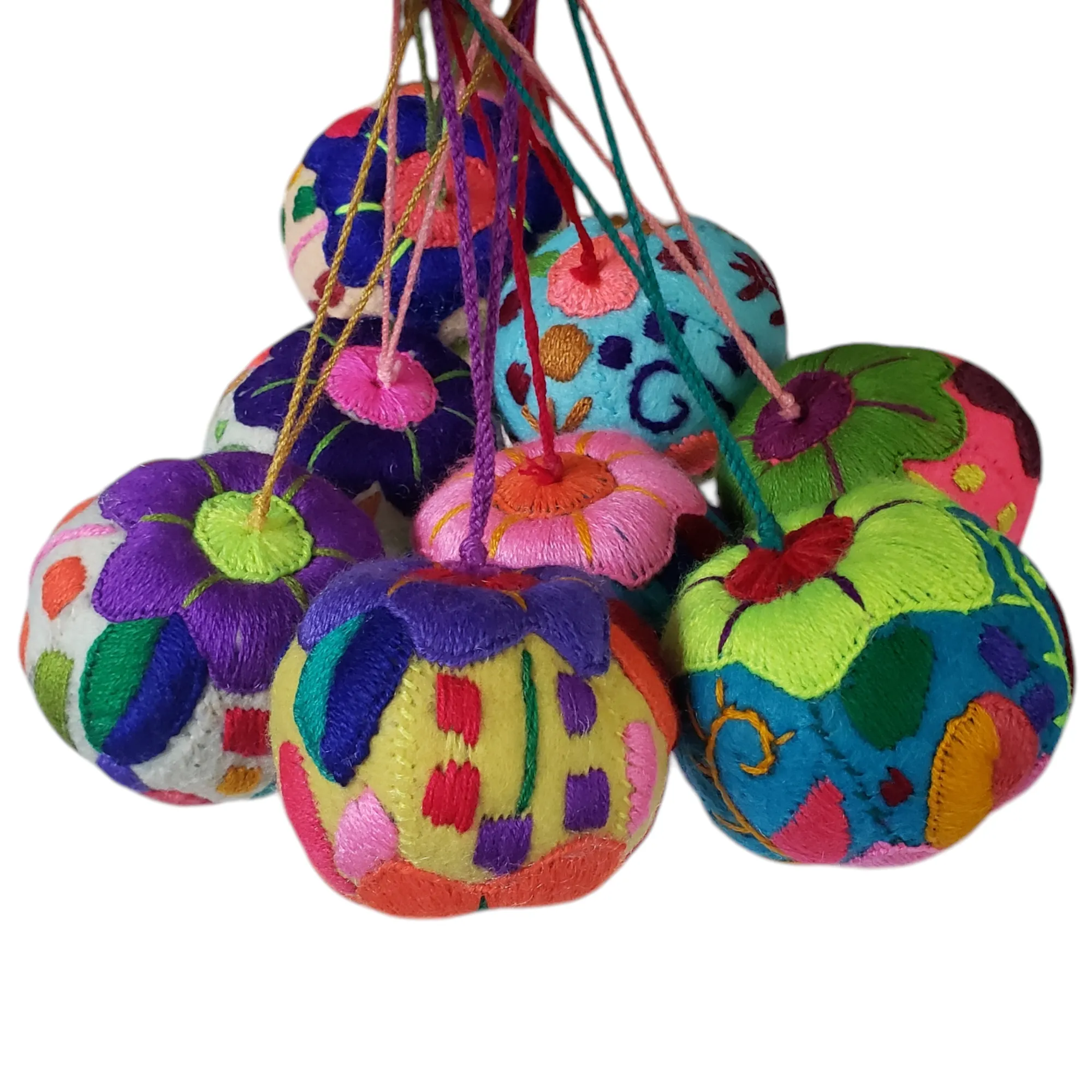 Embroidered Globe Ornament from Chiapas