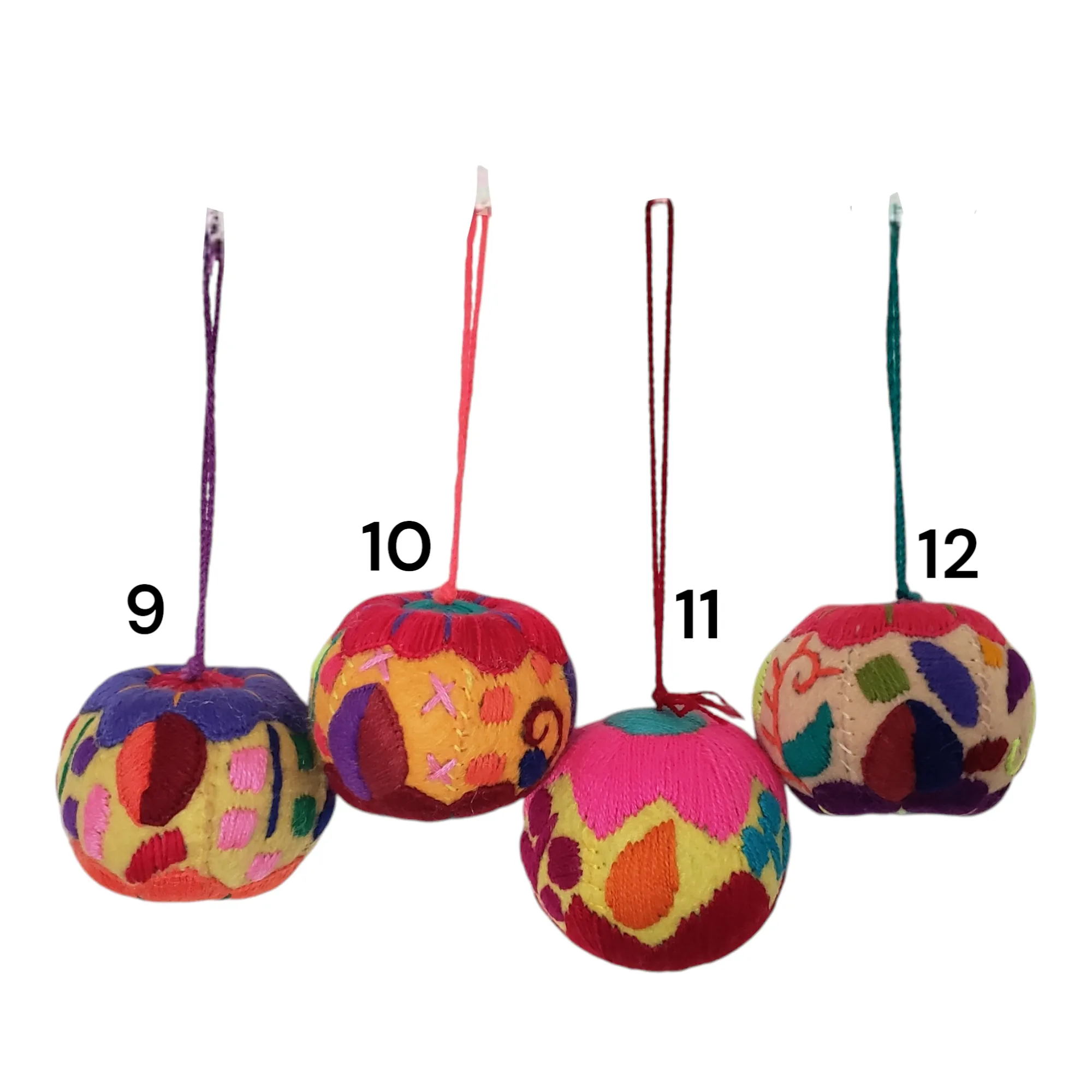 Embroidered Globe Ornament from Chiapas