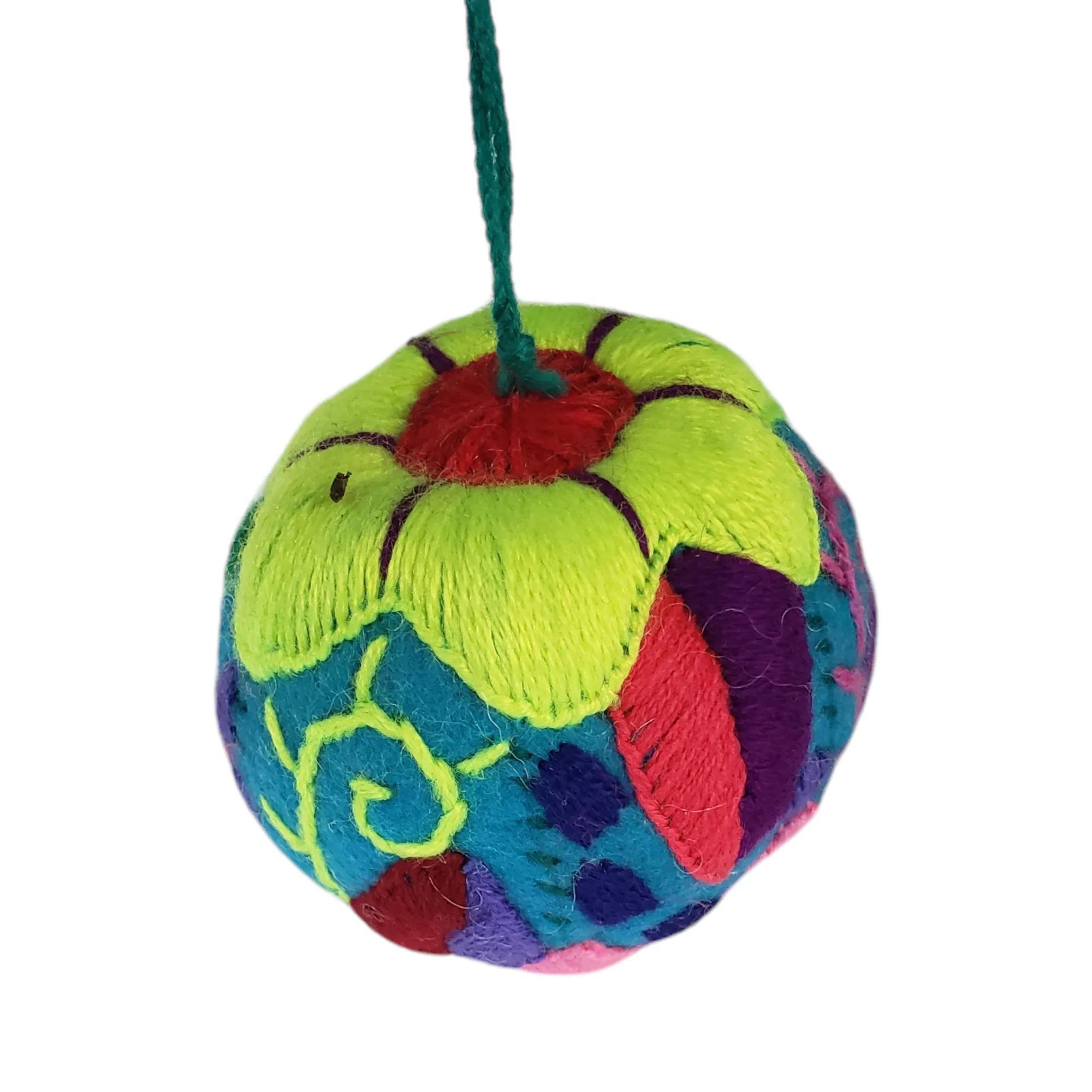 Embroidered Globe Ornament from Chiapas