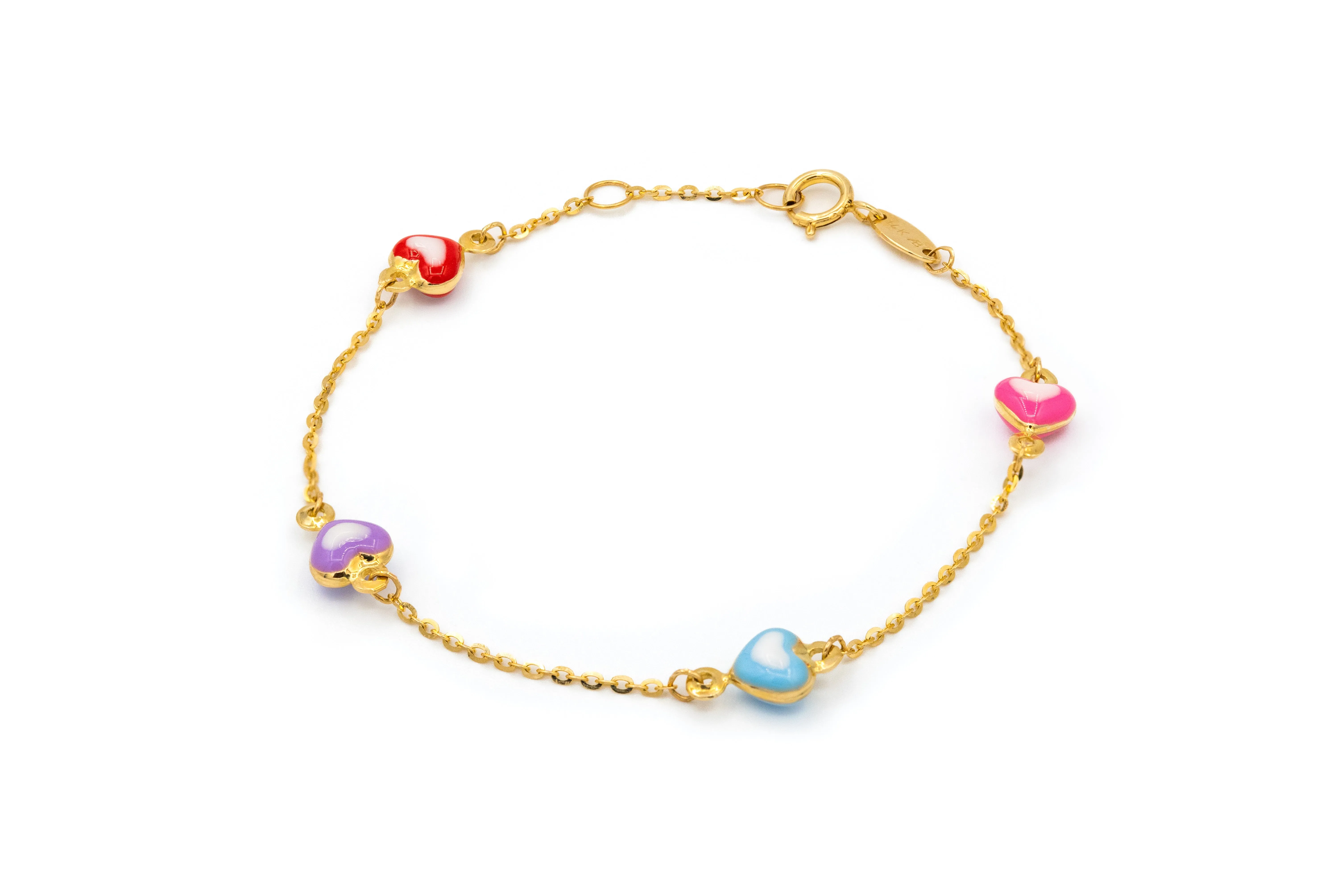 Enamel Heart Bracelet