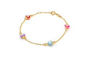 Enamel Heart Bracelet