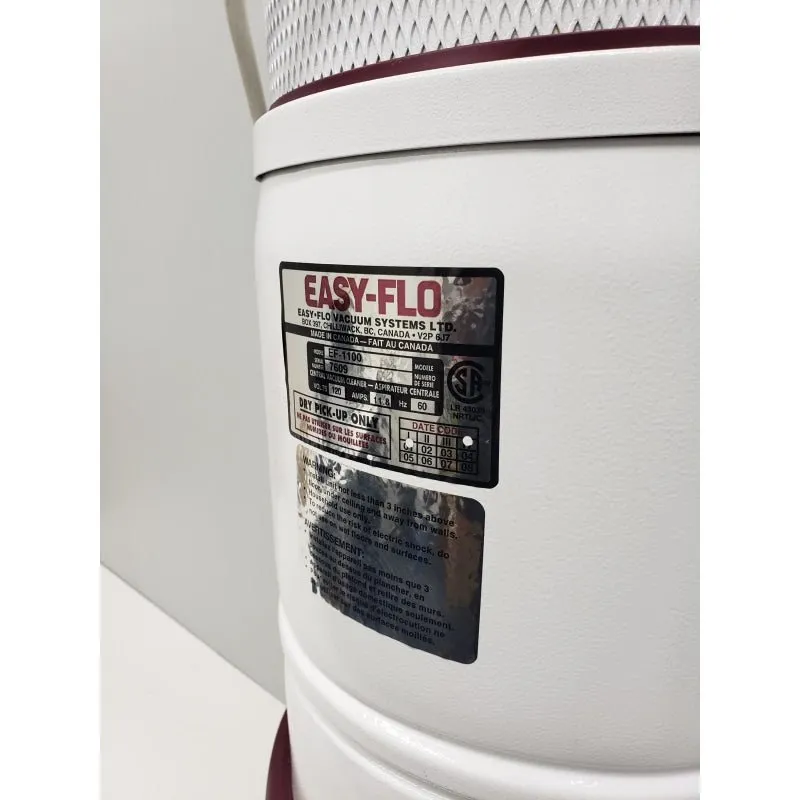Enhanced Easy-Flo EF1100 Central Vacuum