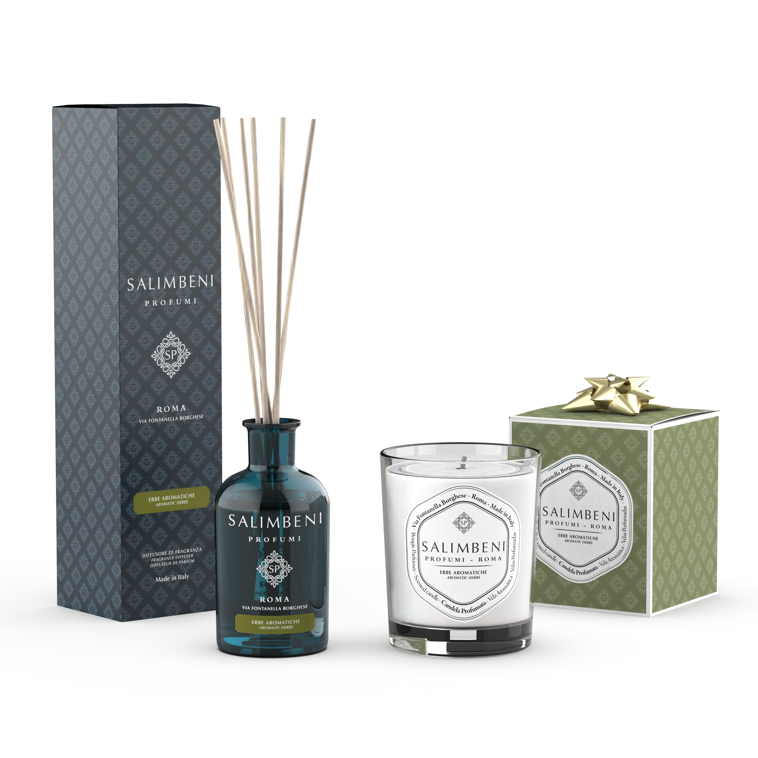 Erbe Aromatiche 100 ml   Candela Profumata 190 gr Erbe Aromatiche