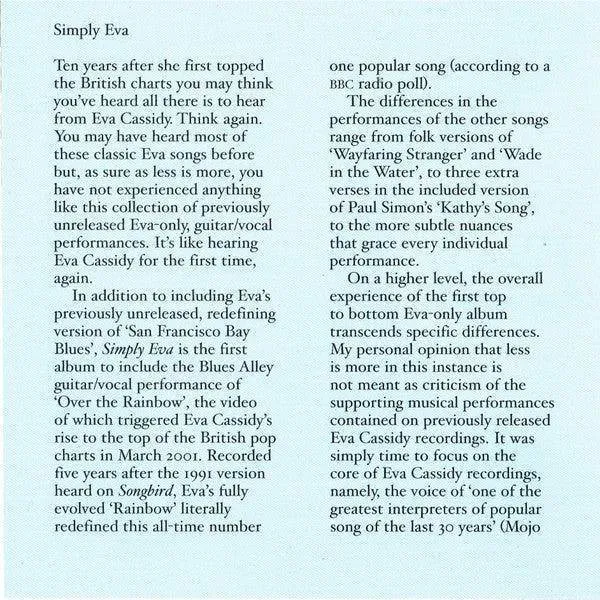 Eva Cassidy: Simply Eva (CD, Album)