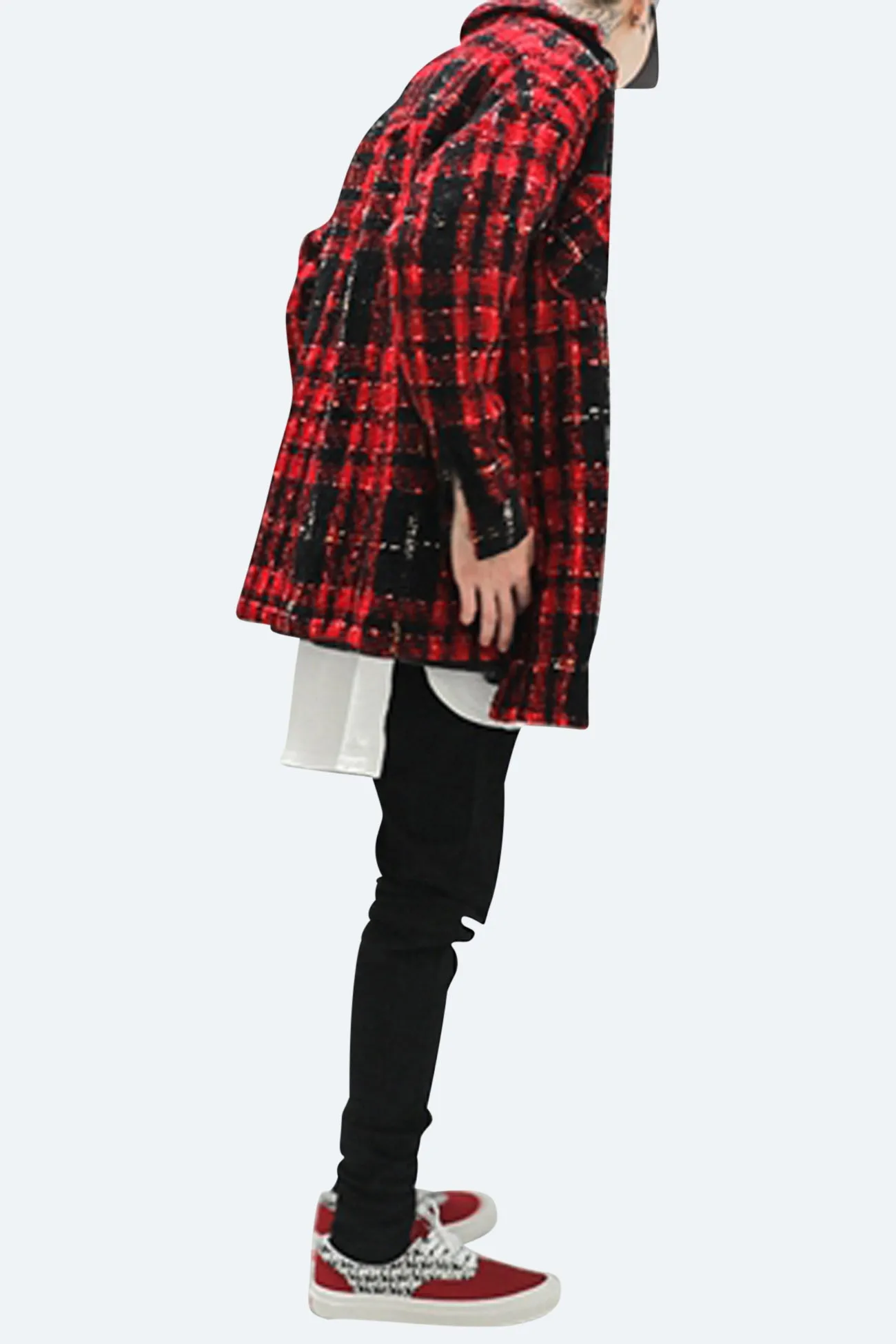 EXTENDED LOOSE-WOVEN CHECK FLANNEL