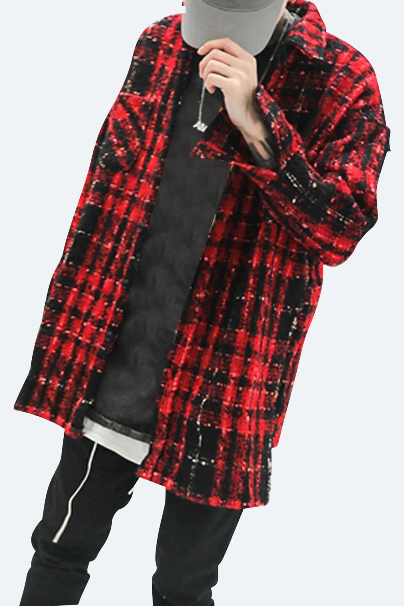 EXTENDED LOOSE-WOVEN CHECK FLANNEL