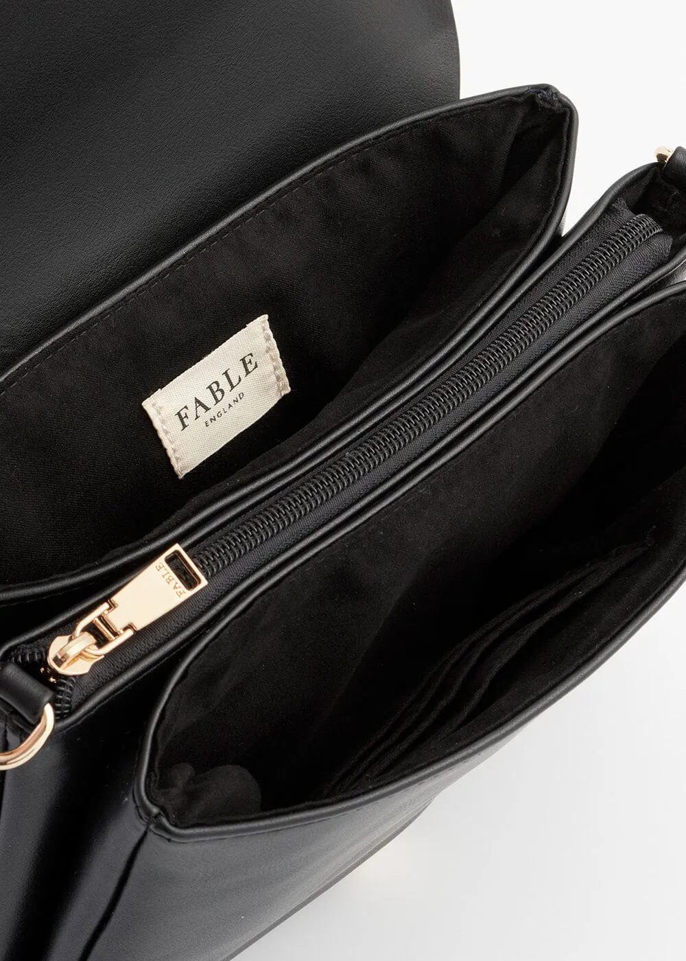 Fable England Deco Blooms Crossbody Bag Black