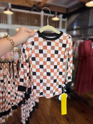 Fall Checkered Bamboo Pajamas Set