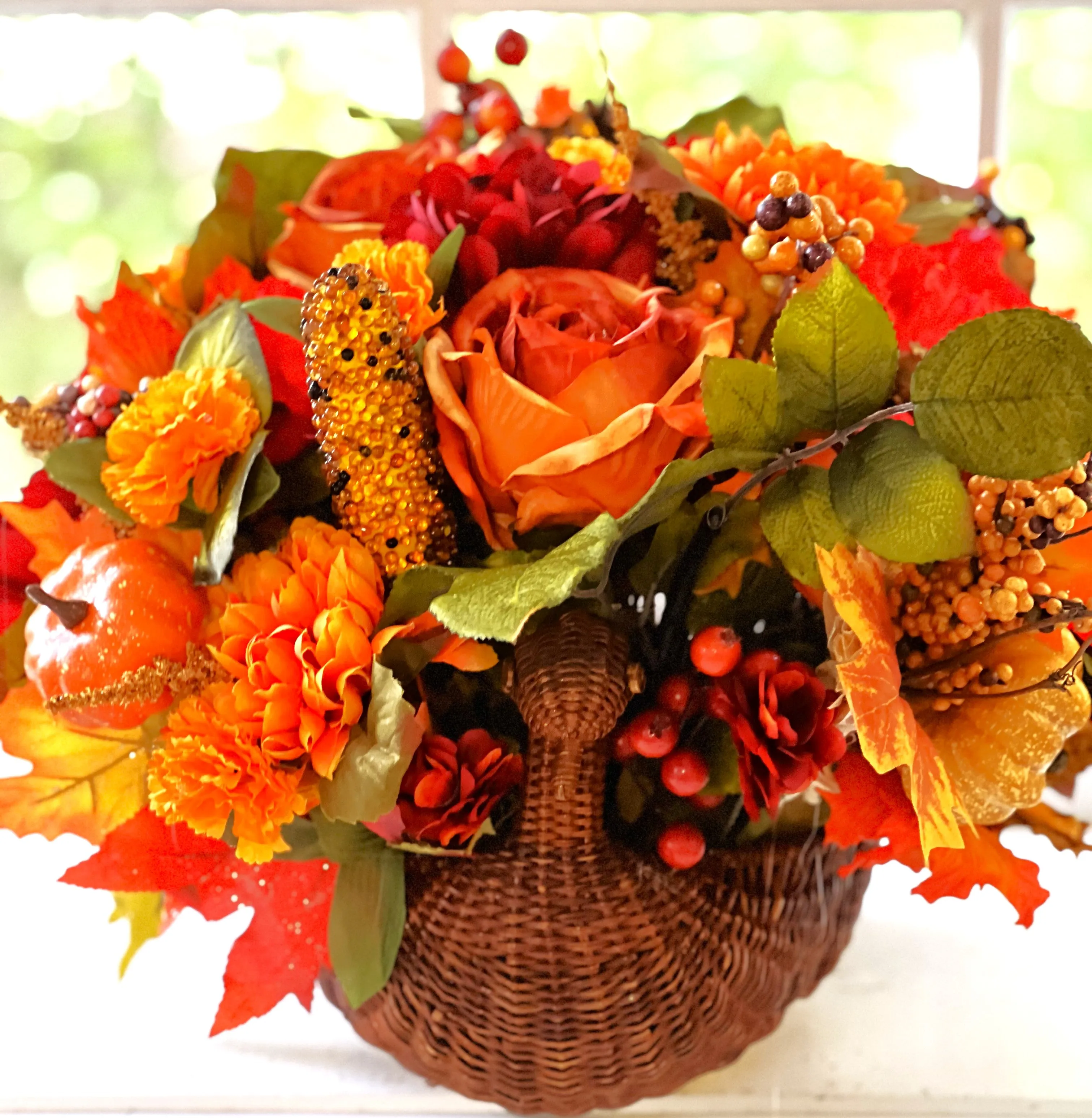 Fall Extravaganza-Table Centerpiece-18"Lx20"Wx11H - Turkey Basket