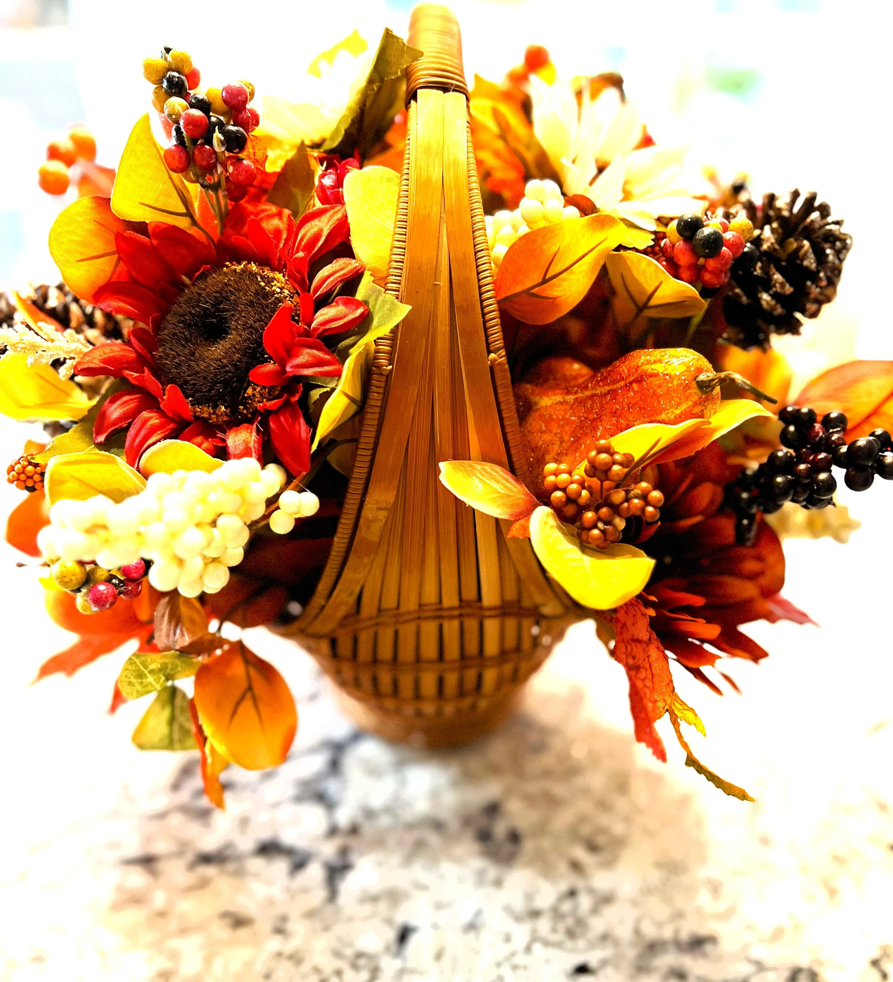 Fall Sunflower Centerpiece, Table Décor, Thanksgiving 18"W X 15"H