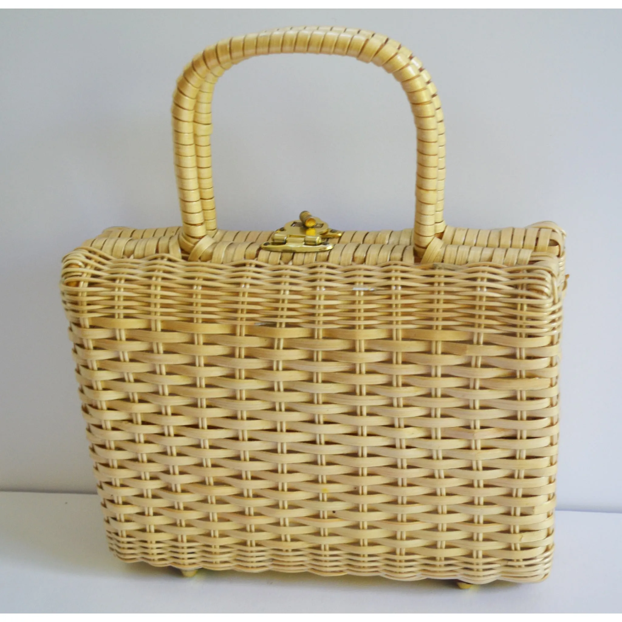 Family Tree Wicker Purse By Saks Fifth Avenue