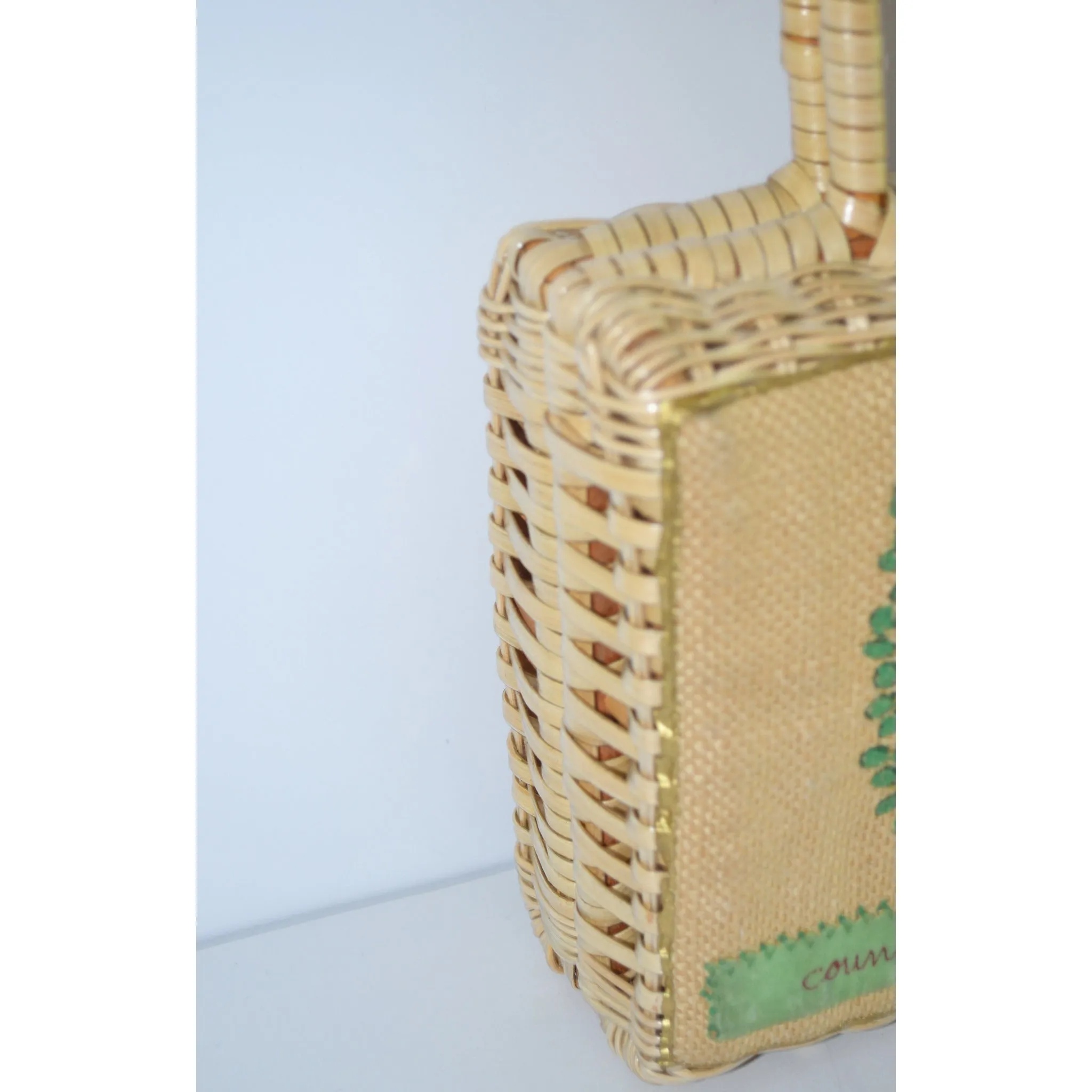 Family Tree Wicker Purse By Saks Fifth Avenue