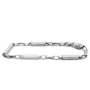 Fancy Detailed White Gold Bracelet (14K)