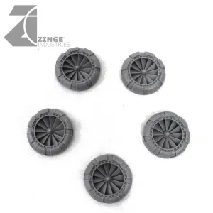 Fans - Large 30mm Detailed x 5