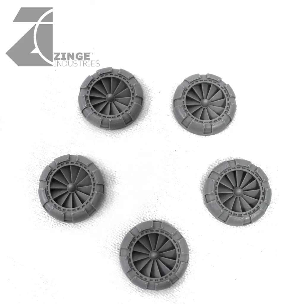 Fans - Large 30mm Detailed x 5