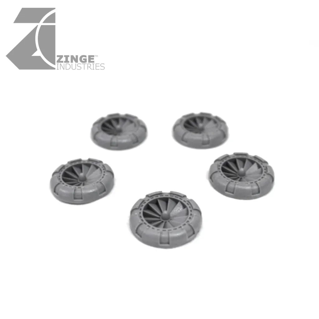 Fans - Large 30mm Detailed x 5