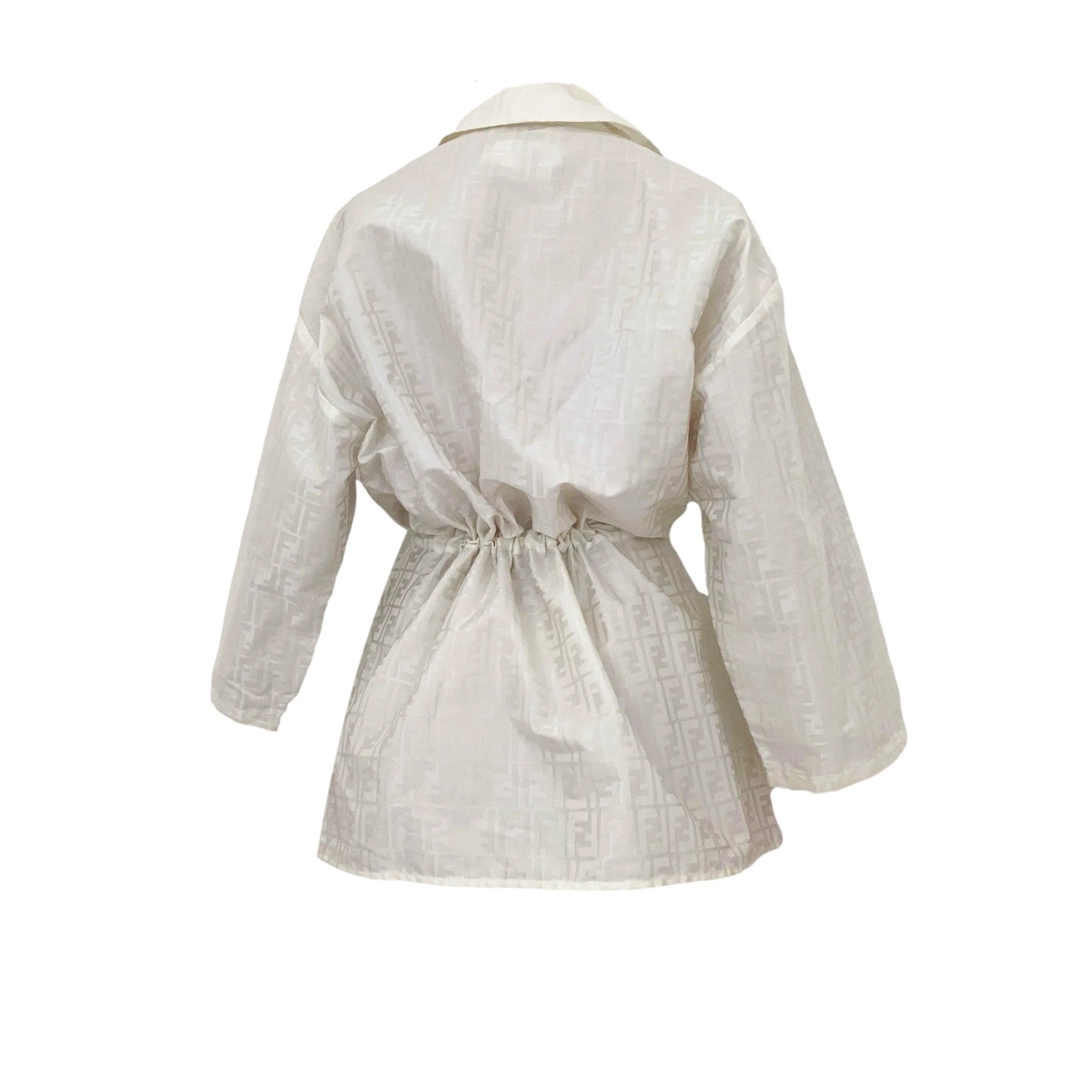 Fendi White Logo Lightweight Jacket