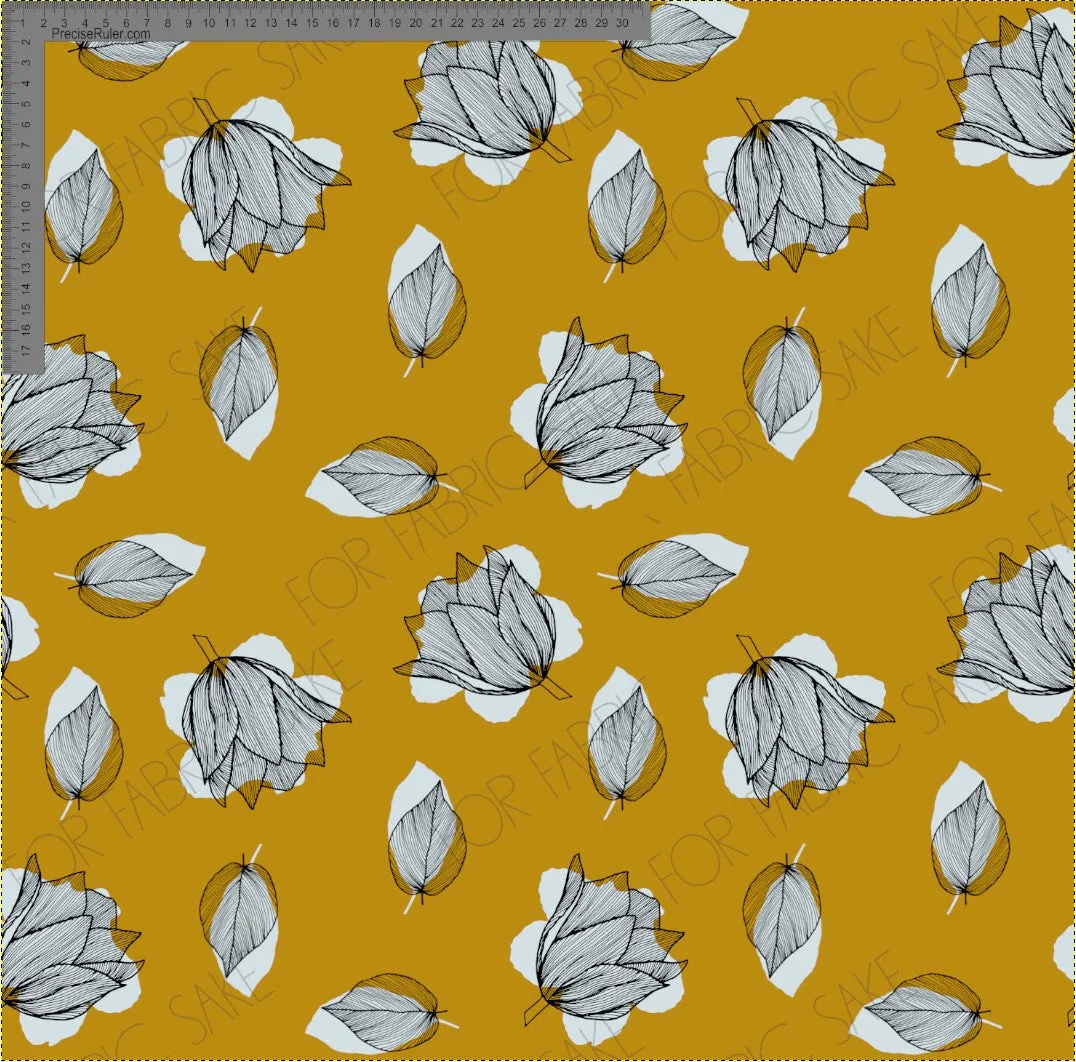 Floral on Mustard -EXCLUSIVE  - Custom Pre-order