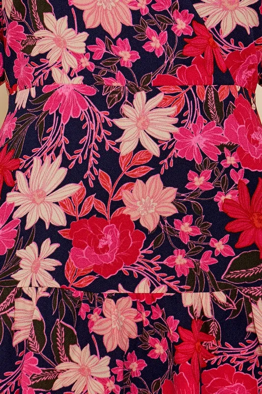 Floral Punch Puff Sleeve Dress