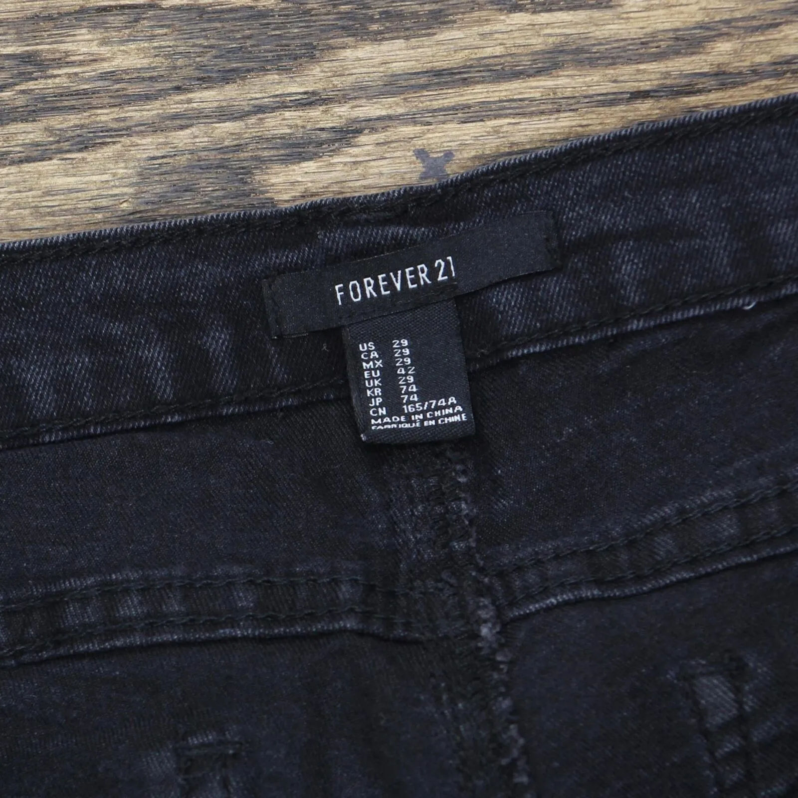 Forever 21 Womens Lightweight Skinny Denim Jeans 166f93097a5ffd Black 29