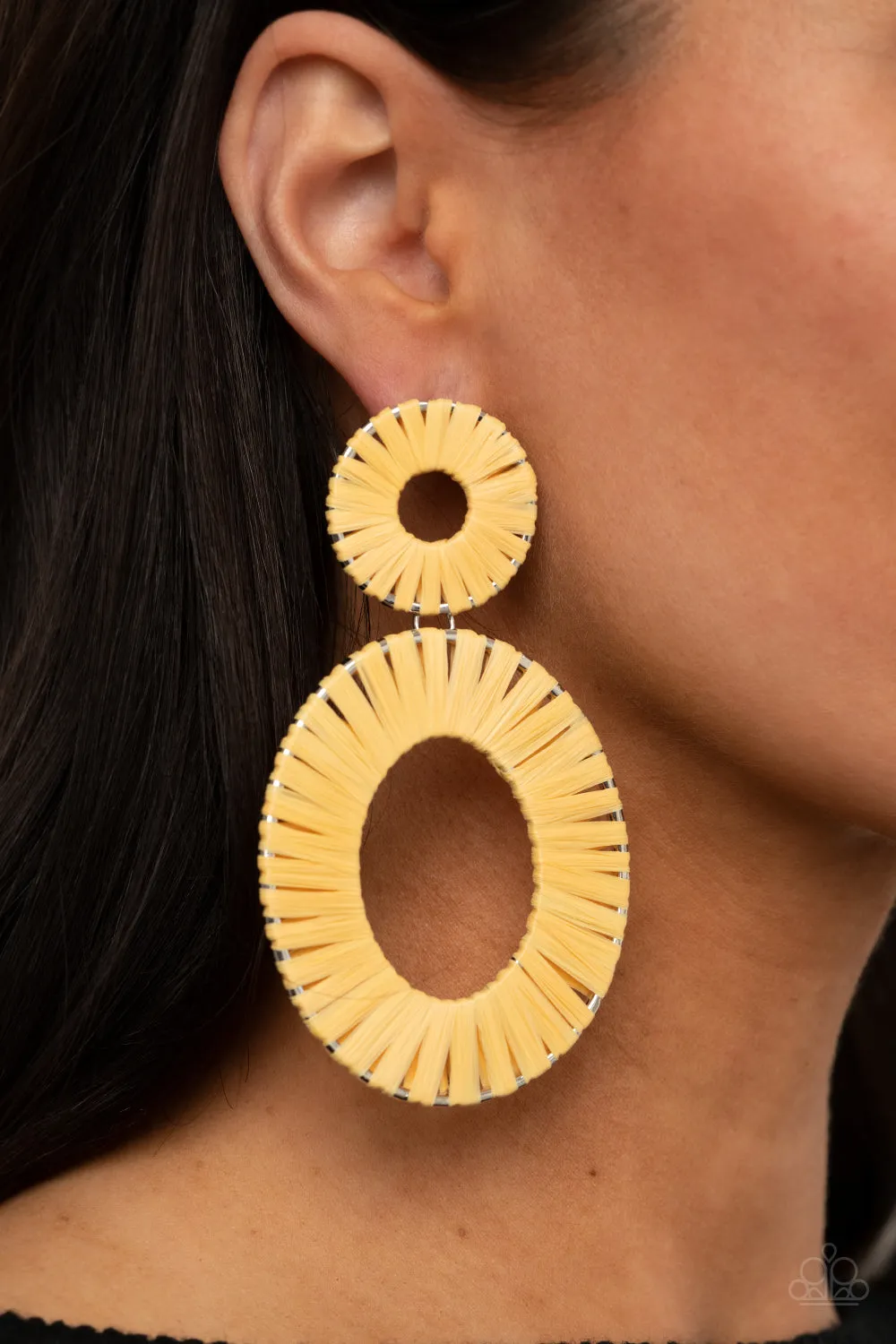 Foxy Flamenco - Yellow Post Earring