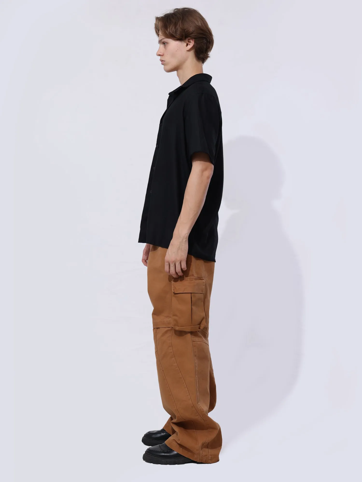 Frey hem detailed regular fit shirt