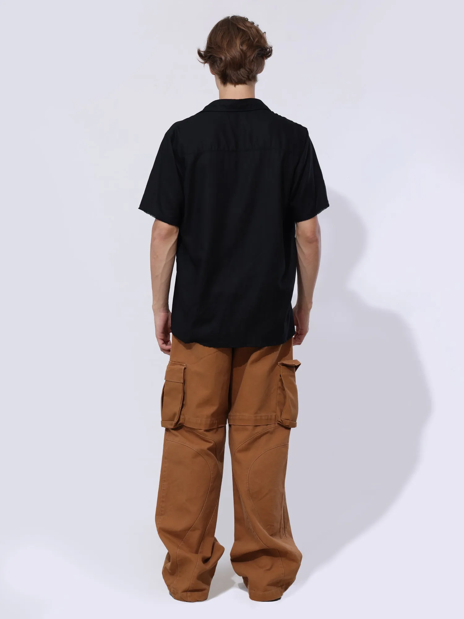 Frey hem detailed regular fit shirt