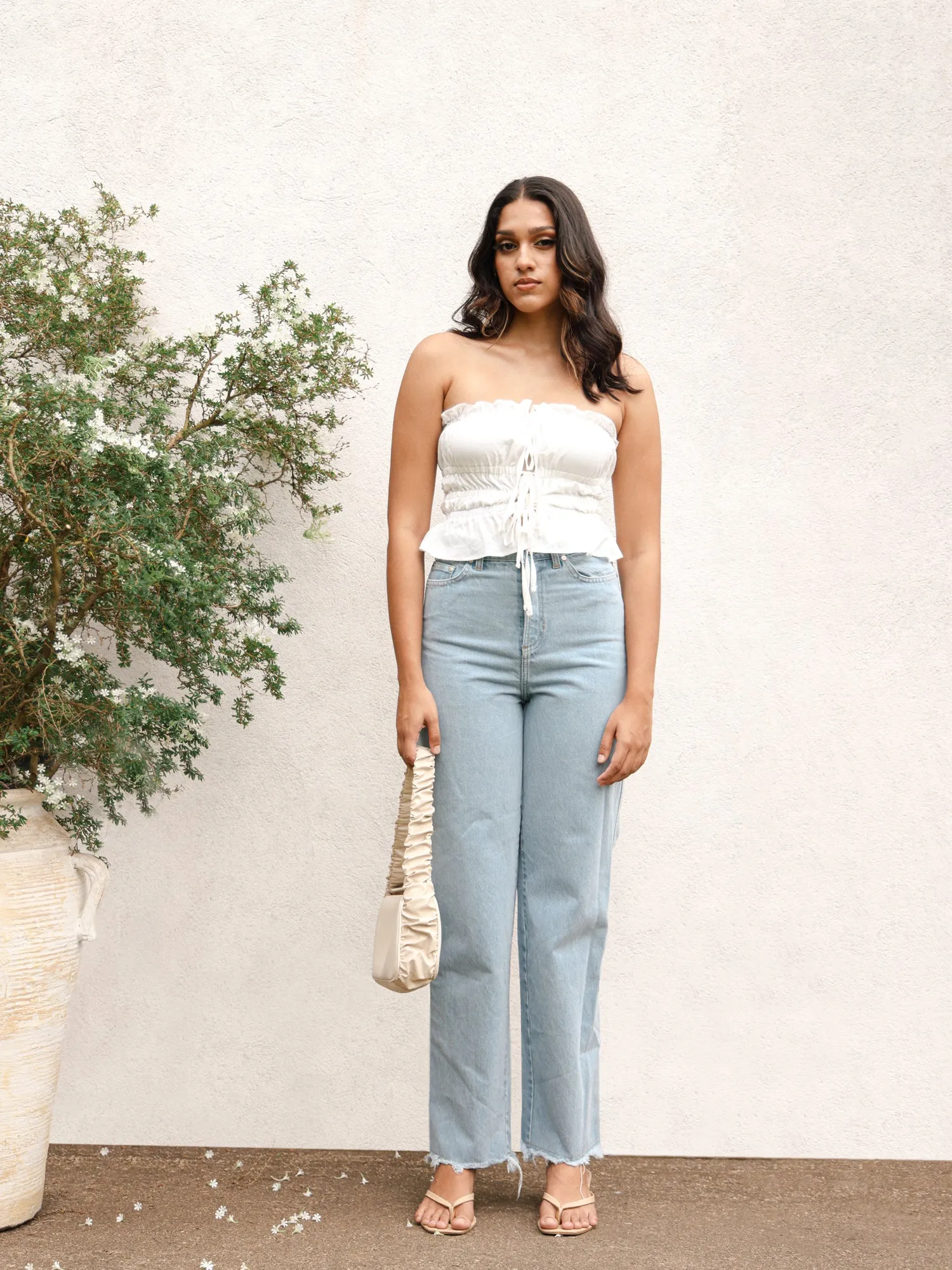Frill Detailed Tube Top