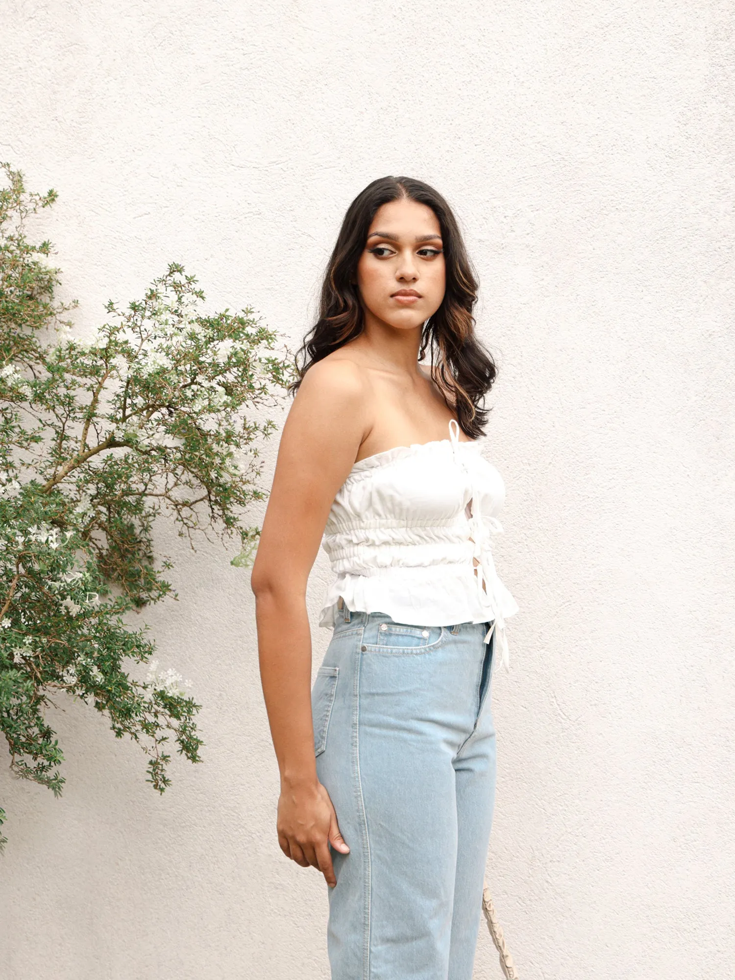 Frill Detailed Tube Top