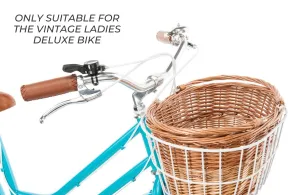 Front Deluxe Basket Kit - (Suitable ONLY for Vintage Ladies Deluxe Bike) White