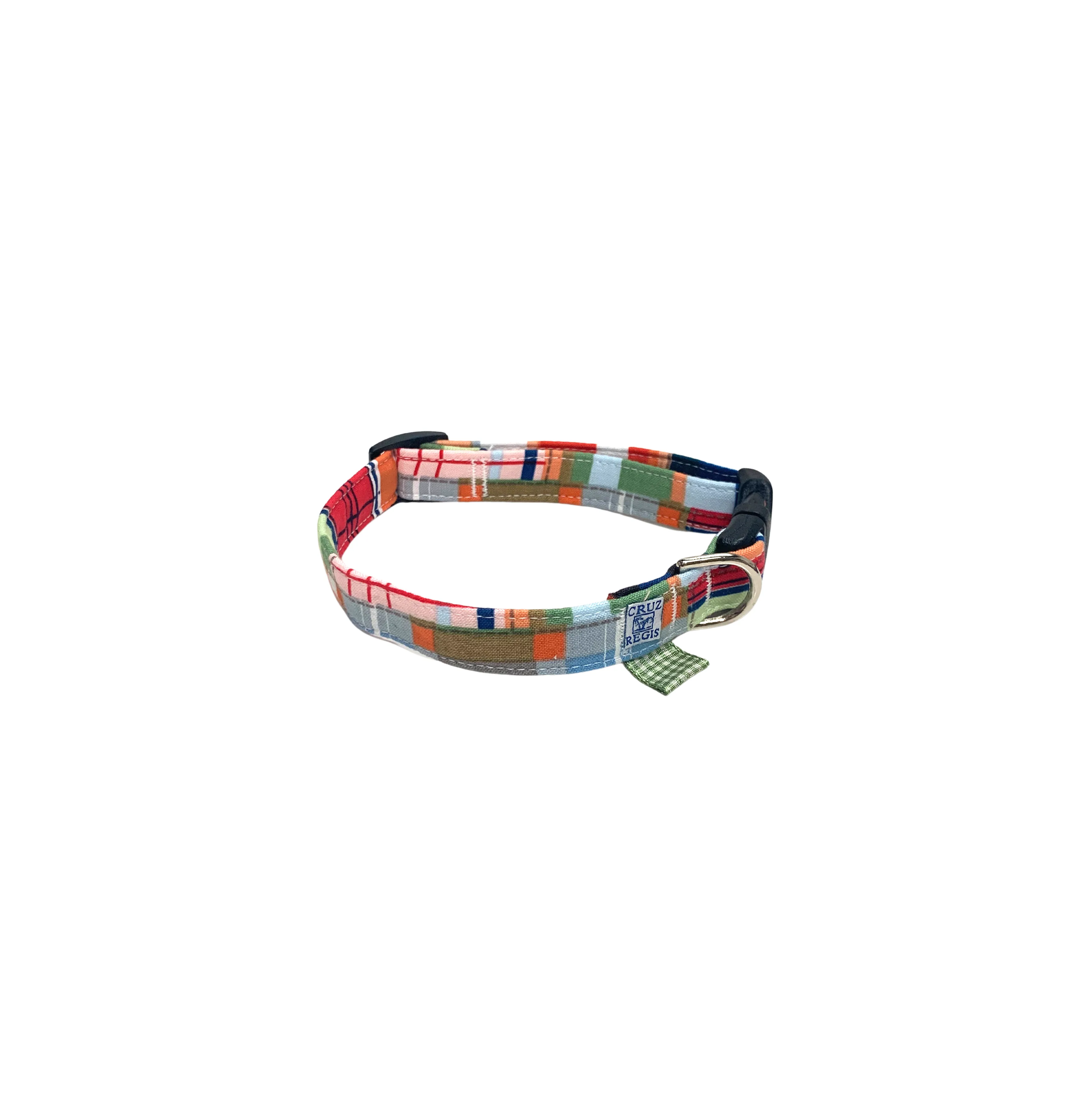 Fur Baby Collar Colorful Plaid