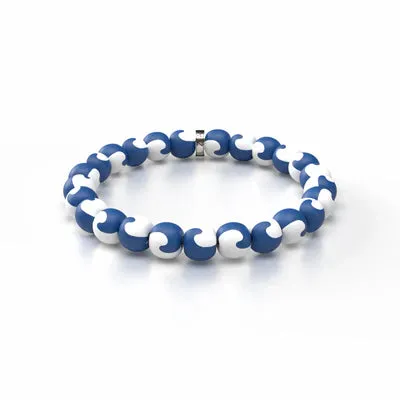 Gameday Beaded Bracelet Blue & White